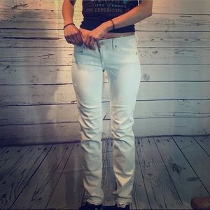 Womens Sz6 Strt Leg Wht Denim by American Eagle